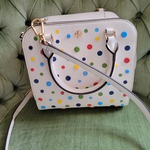 Tory Burch polka dot satchel crossbody